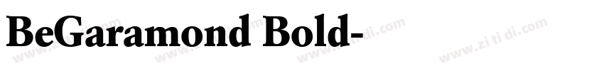 BeGaramond Bold字体转换